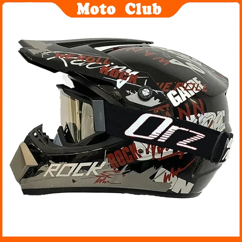 Motorcycle Downhill Helmet Motocross Full Face Off-road Racing Helmet Mountain Bicycle MTB Motocross Motobiker Goggles Classic