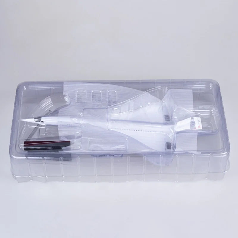 50CM 1/125 Scale Plane Concorde Air France Airline Model Airplane Toy Resin Airfrance Aircraft with Landing Gears Lights