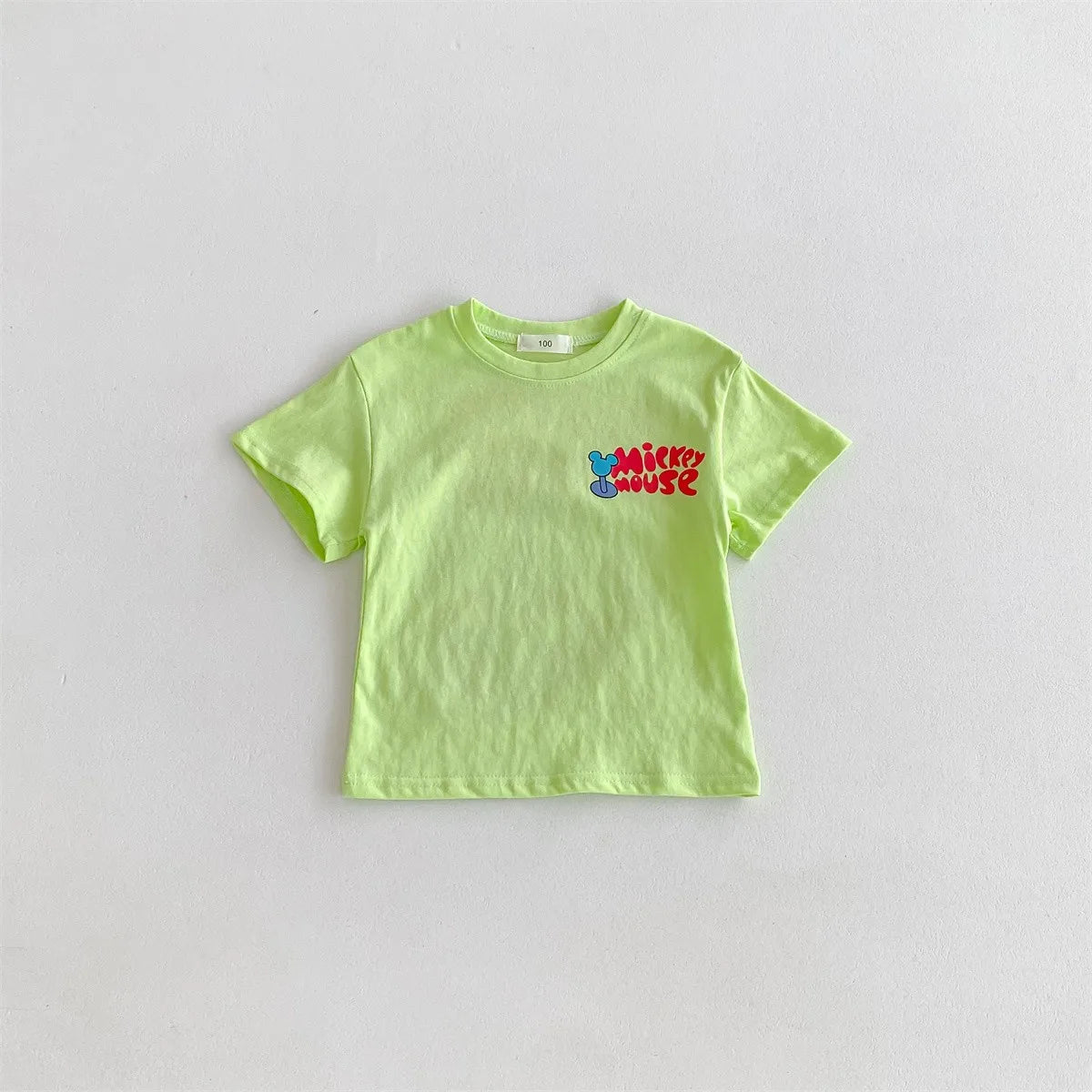 Mickey Kids Clothing Tees Summer Printed Cartoon Fashion Short Sleeve Boys T-shirt Popular Design Children's T Shirts Crewneck