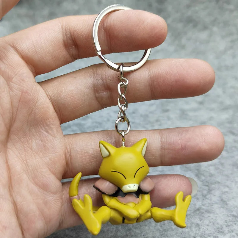 Pokemon Cute Pikachu Charmander Cubone Bulbasaur Squirtle Keychain Kawaii Pendant Bag Ornament Kids Charm Xmas Birthday Gifts
