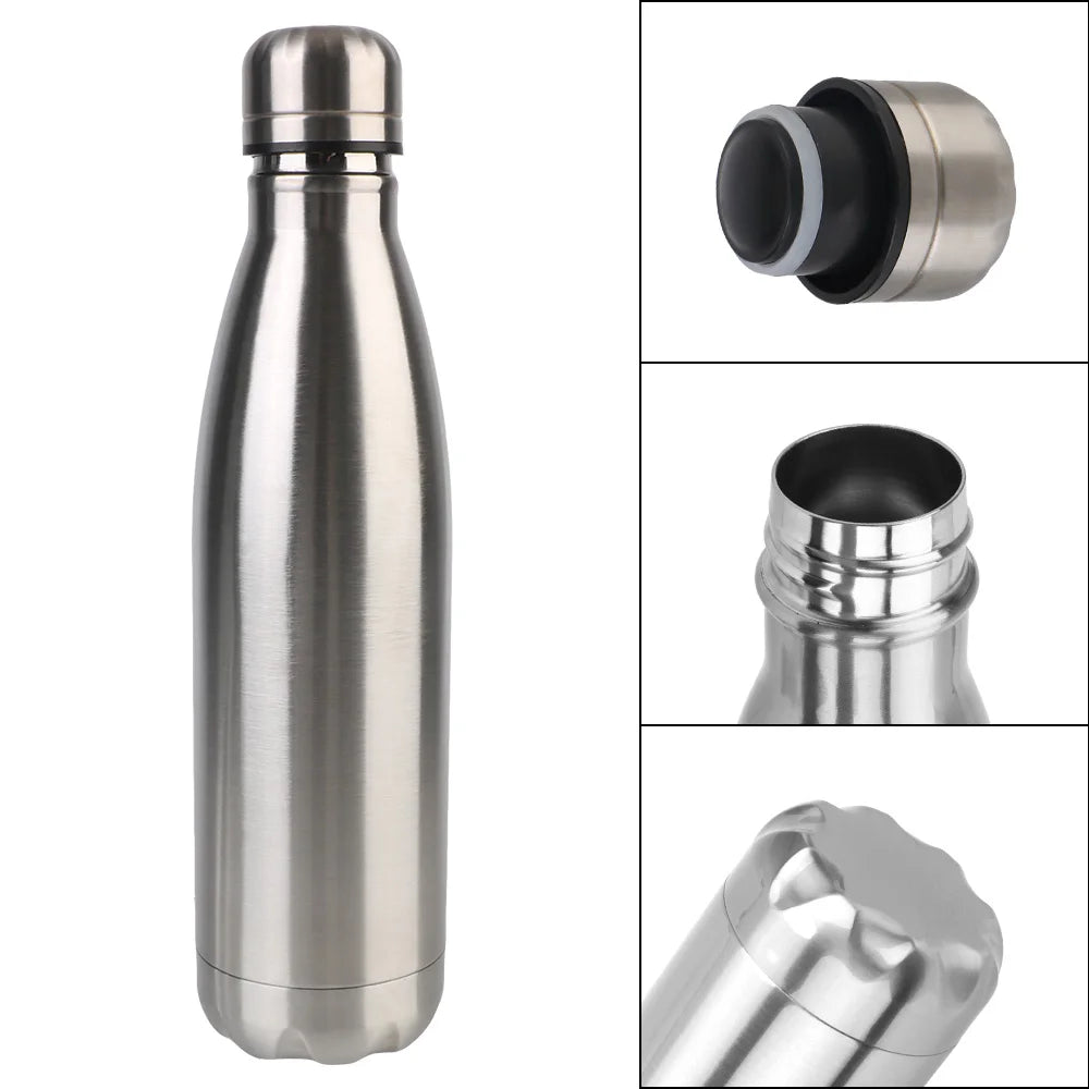 500ml Thermos For Sport Bottles Double-Wall Insulated Vacuum Flask BPA Free Thermos Stainless Steel Water Bottle Cola Water Beer