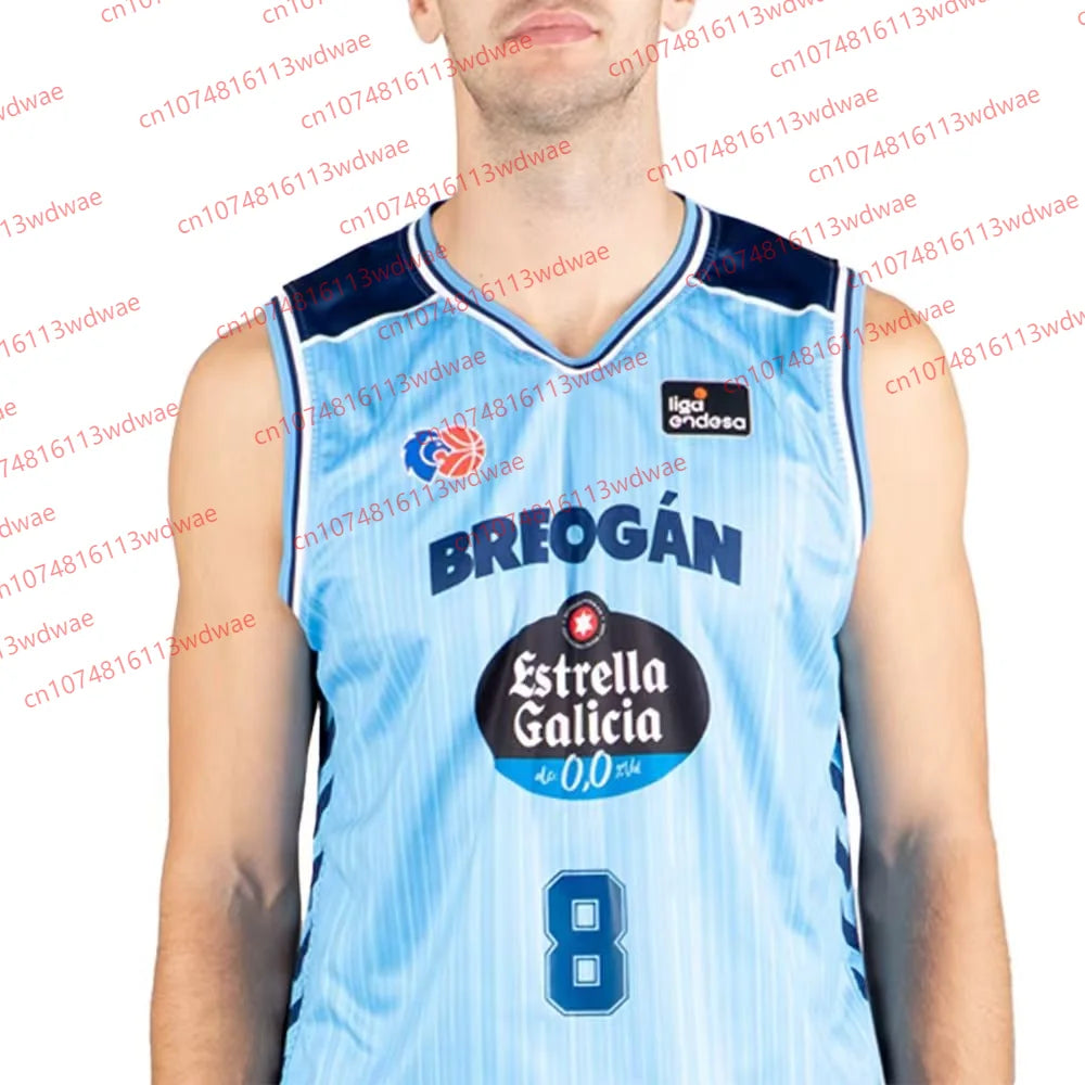 Spanish Basketball League Jersey 25 Basketball Sports Vest CB Breogán Basketball Jersey Kit Francis Alonso 10 Jersey Kit Kid Tee