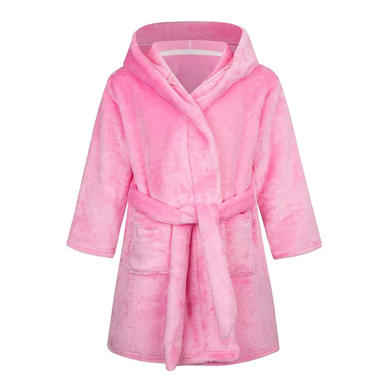 Kids Sleepwear Robe Autumn Winter Flannel Warm Bathrobe For Girls 1-11 Years Toddler Children Pajamas For Boys Girl Pajamas