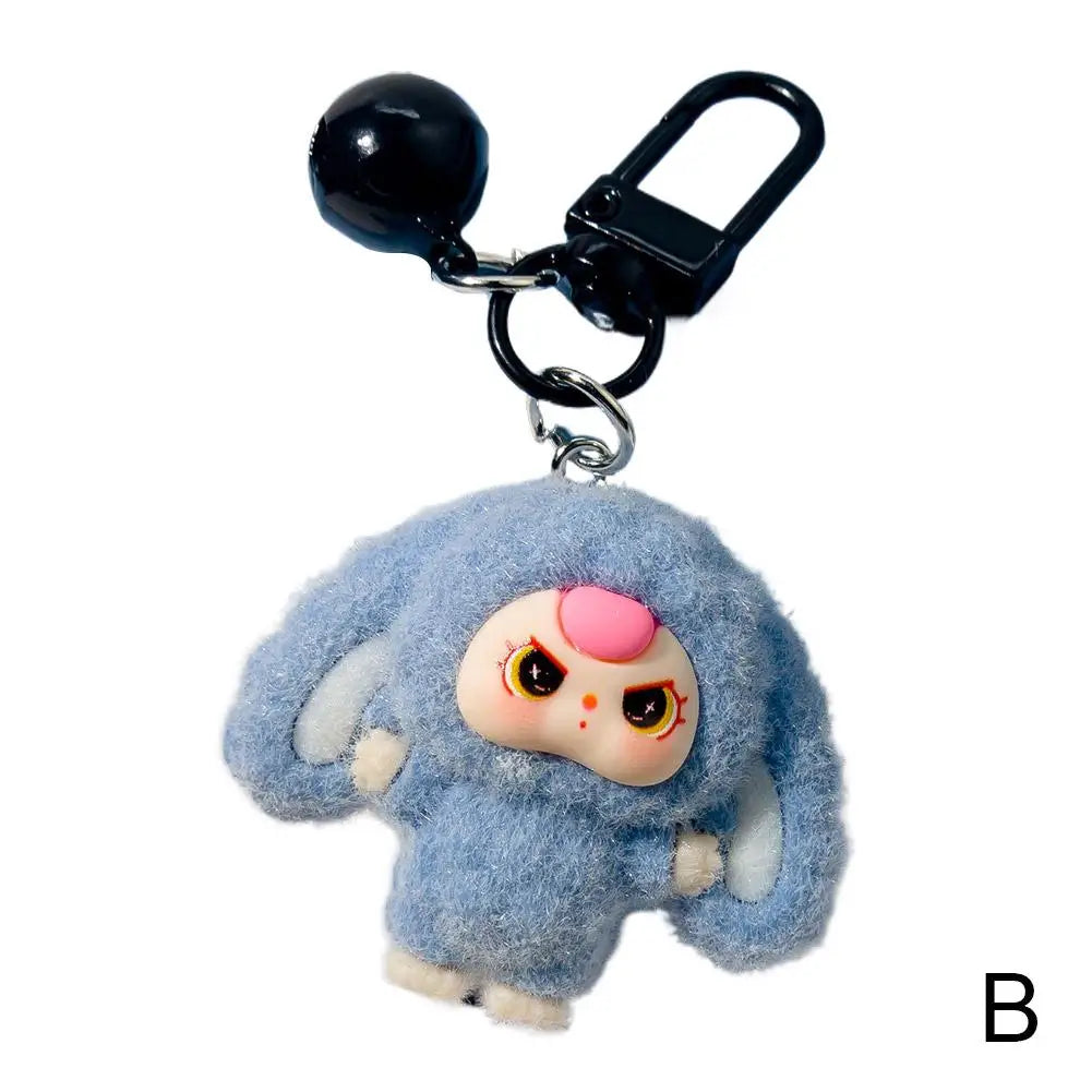 Kawaii Keychain Cartoon Creative 3D Doll Hanging Students Schoolbag Pendant Car Keyring Women and Men Trend Gifts