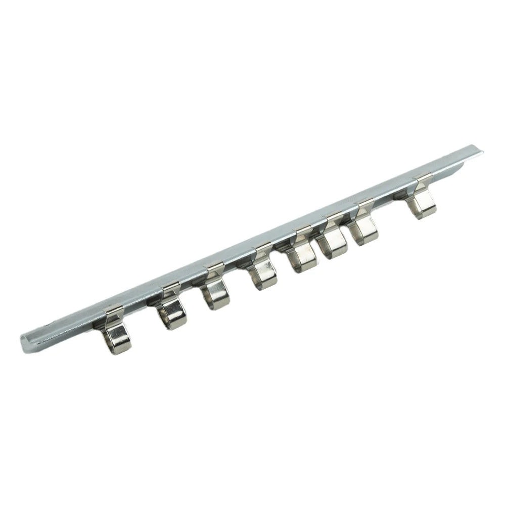 1Pcs Socket Rack Holder 1/4" 3/8" 1/2" With 8 Clips On Rail Tool Organizer Storage Socket Storage Rack For Storing Loose Socket