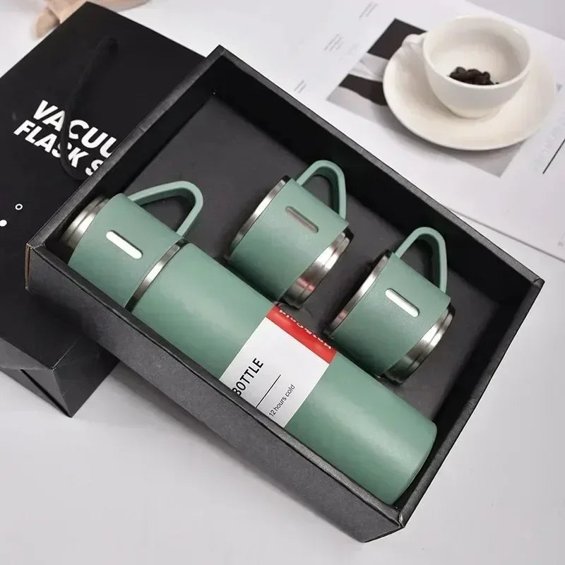 304 Stainless Steel Vacuum Insulated Bottle Gift Set Office Business Style 500ML Coffee Mug Thermos Bottle Portable Flask Carafe