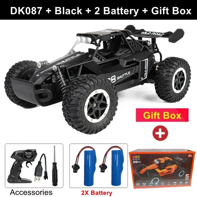 Remote Control Car RC Drift Racing 1:16 Vehicle Off Road Alloy 2.4G Radio High-Speed Trucks With LED Light Climbing Gift Kid Toy