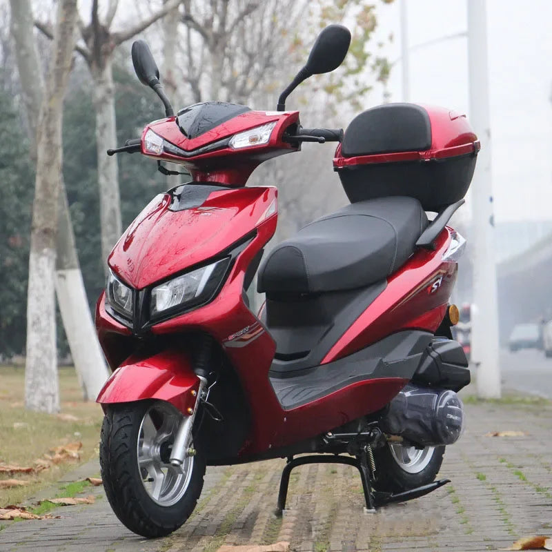 Motorcycle M8 Scooter Motorcycle 125CC Fuel Powered Adult Two Wheel Assist