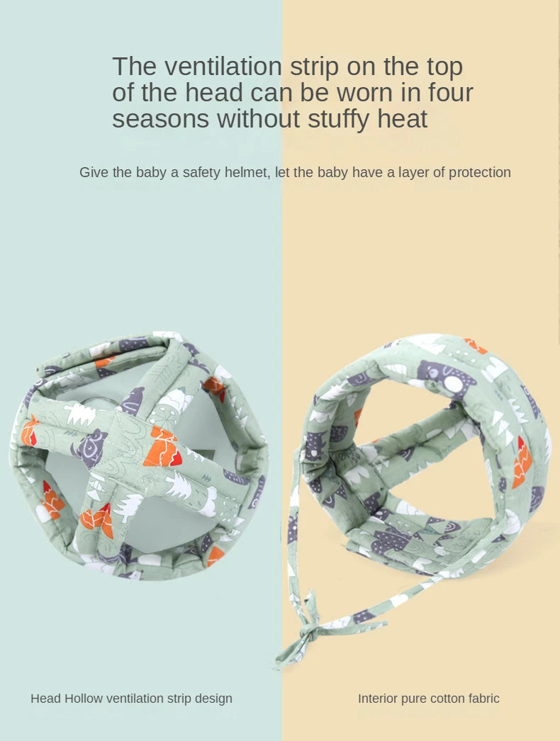 Soft Comfortable Head Security & Protection Adjustable Hats Baby Toddler Cap Anti-collision Protective Hat Baby Safety Helmet