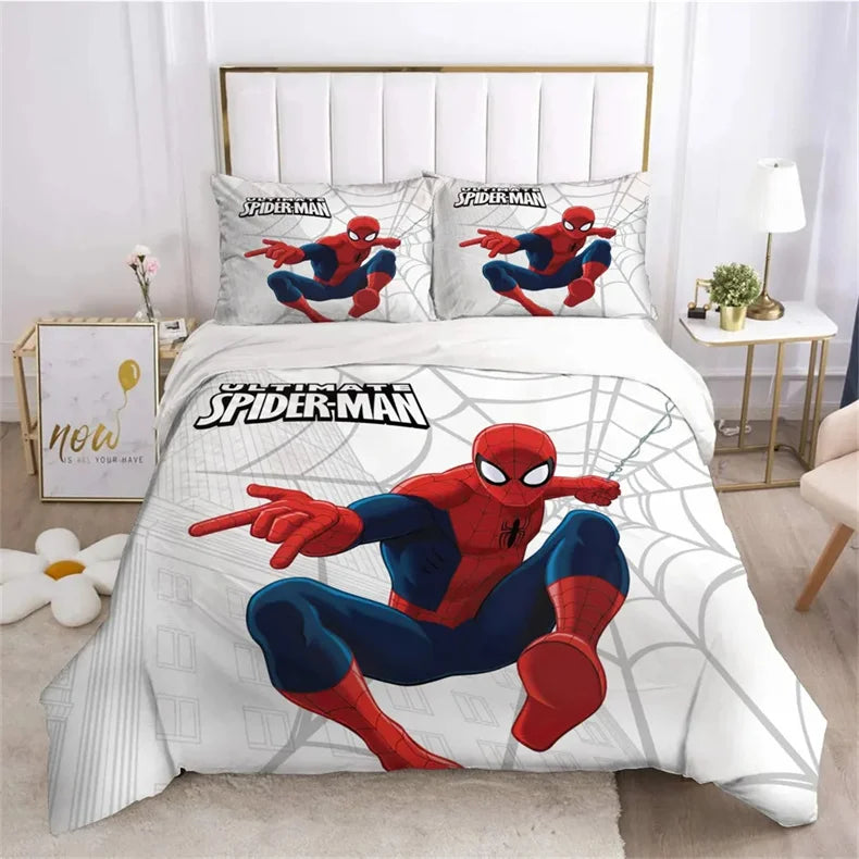 3pcs Duvet Cover Sets Spider Man Bedding Set Double Queen King Size 3pcs for For Kids Boys Girls Teens Bedroom Decor
