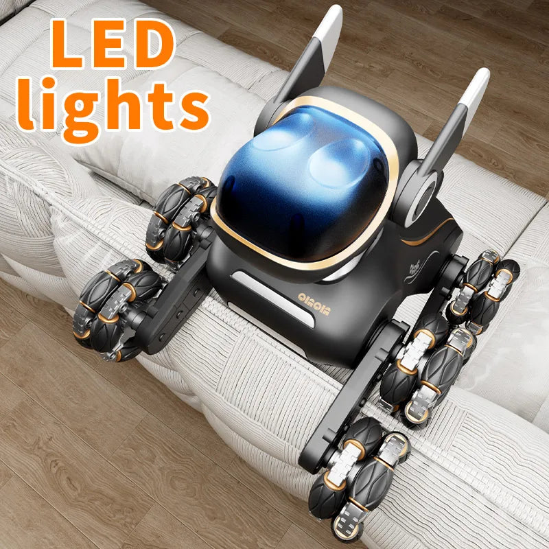 2025 NEW DWI Eight Wheeled Stunt Dog 2.4G Remote Control Intelligent Swing Arm Drift Robot Dog Climbing Car Children's Gift Toy