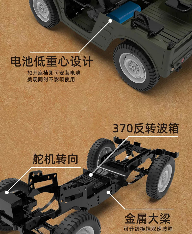 New WPL C84 RC Car 1/10 Jimny Remote Control Off-Road Car 4WD 2.4G Climbing Truck For Kids Adults Gifts Toys