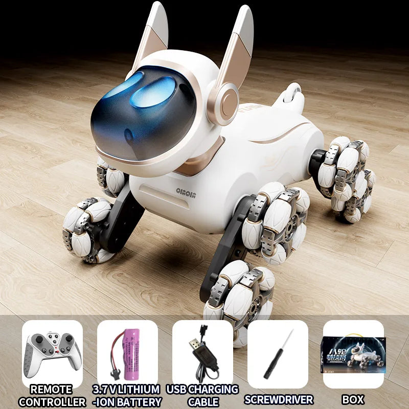 2025 NEW DWI Eight Wheeled Stunt Dog 2.4G Remote Control Intelligent Swing Arm Drift Robot Dog Climbing Car Children's Gift Toy