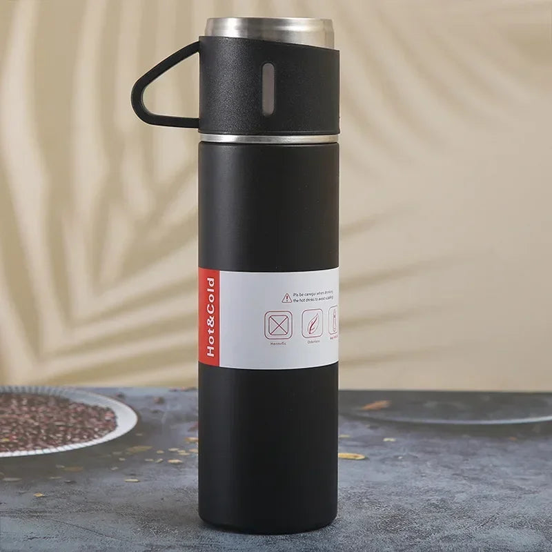 304 Stainless Steel Vacuum Insulated Bottle Gift Set Office Business Style 500ML Coffee Mug Thermos Bottle Portable Flask Carafe