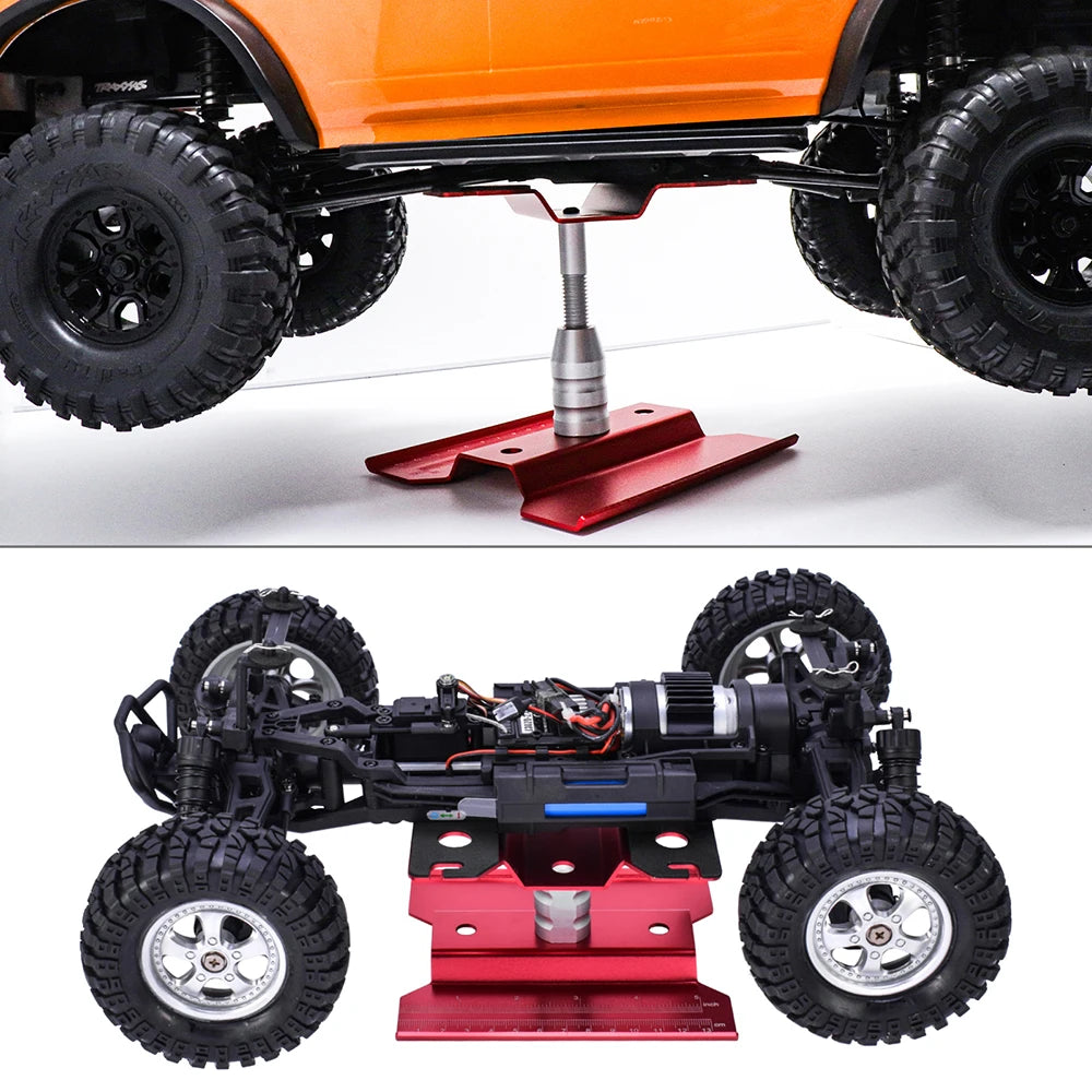 9IMOD RC Car Work Stand Metal Repair Workstation 360°Rotation Adjustable Height Magnetic Tray For 1:8 1:10 RC Model Car