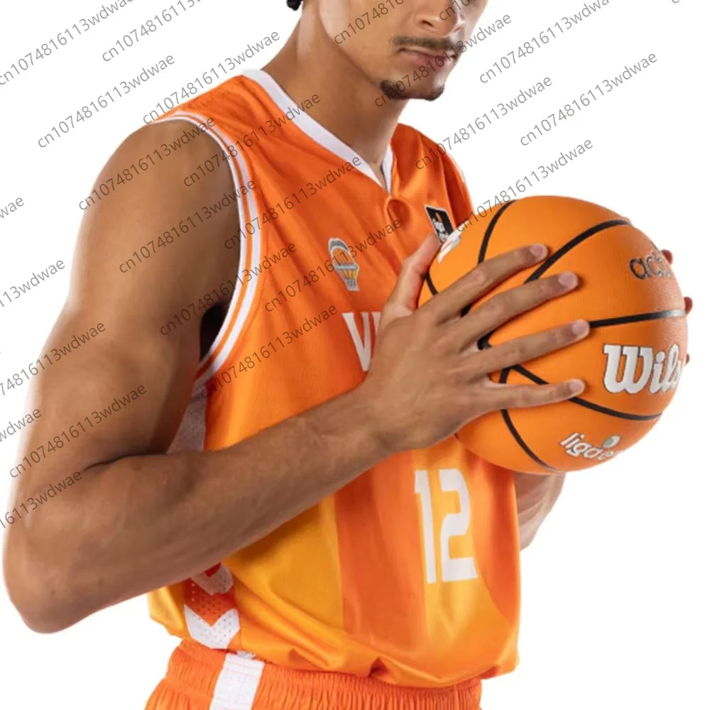 Spain Basketball League Jersey Men Sports Vest Valencia Basket Jersey Kit Jaime Pradilla 4 Basketball Vest KID Jersey Kit