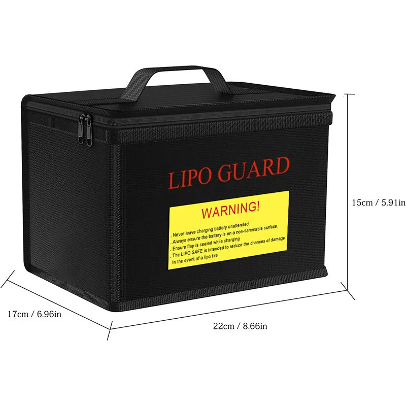 Model Aircraft Lithium Battery Explosion-Proof Bag, Three-Dimensional Zipper Explosion-Proof And Flame-Retardant Tote Bag