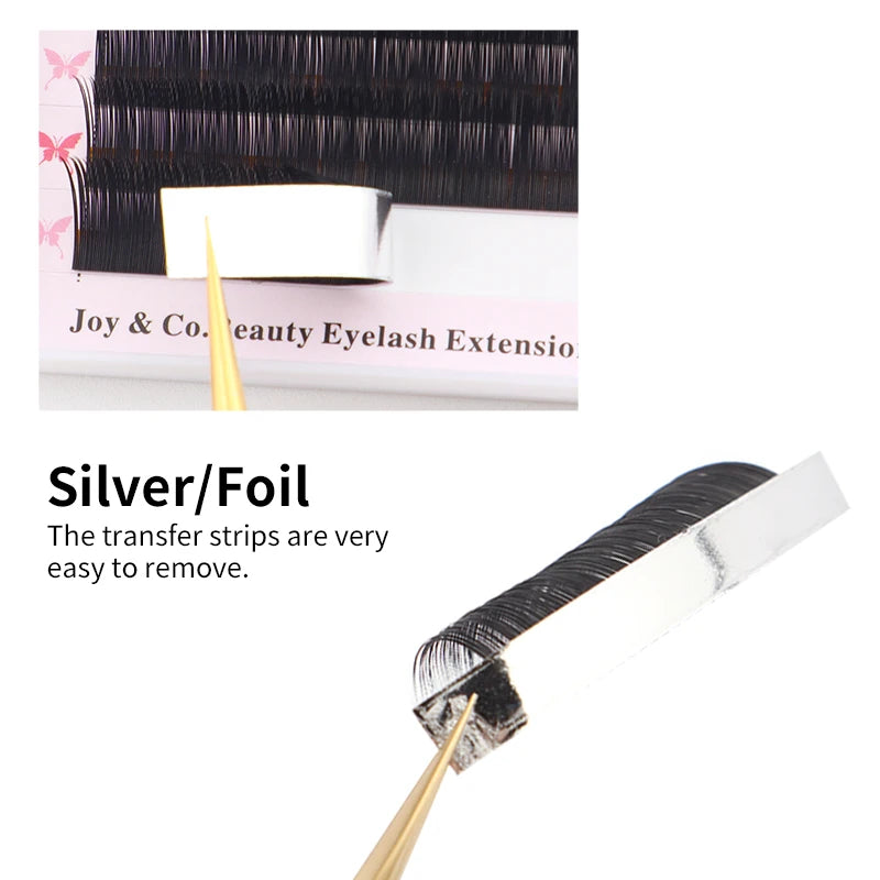 JoyCo Eyelash Extension Korean Pbt Individual Silk Eyelash 0.03-0.15 Premium Matte Black Volume Cosplay Makeup Classic Lashes
