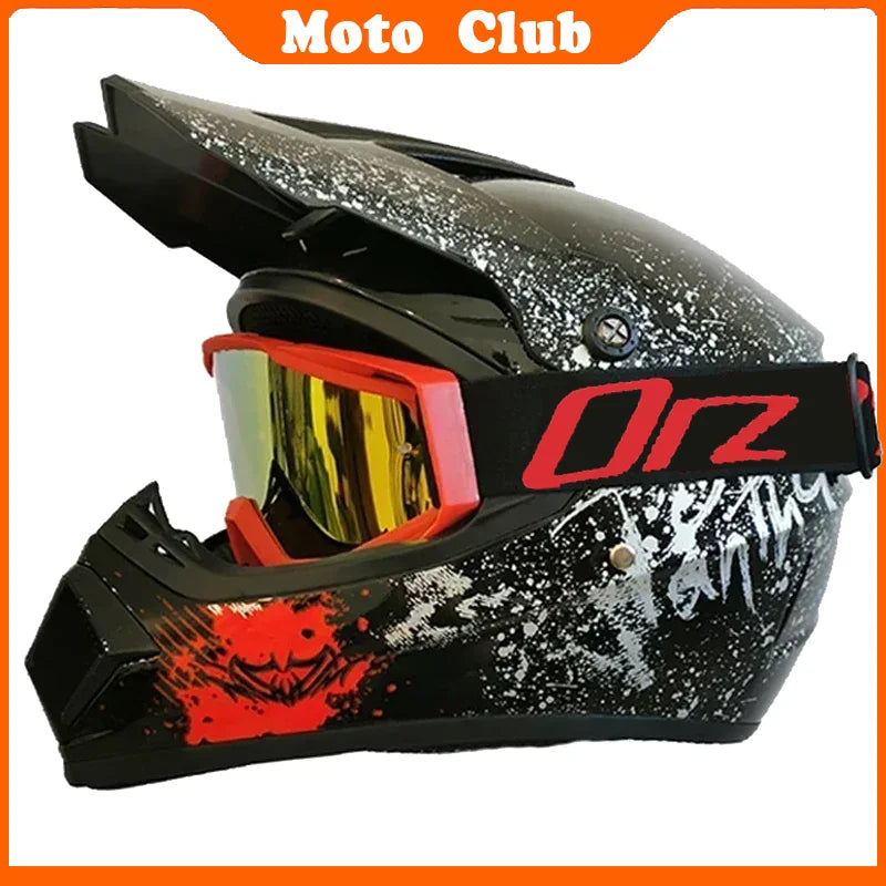 Motorcycle Downhill Helmet Motocross Full Face Off-road Racing Helmet Mountain Bicycle MTB Motocross Motobiker Goggles Classic