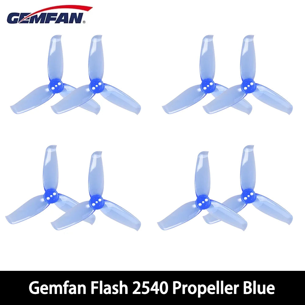 4Pairs GEMFAN Flash 2540 2.5x4 2.5 Inch 3-Paddle Propeller with 1.5mm Mounting Hole For FPV Freestyle Drone