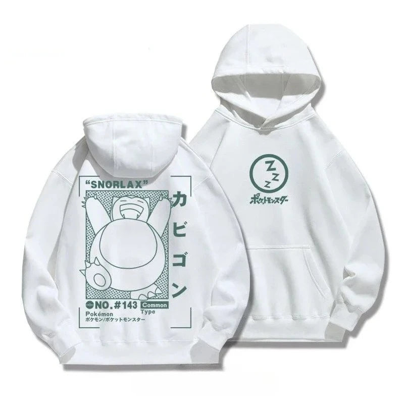 New Sportswear Gengar Anime Pikachu Snorlax Men's and Women's Autumn Winter Hoodies Student Sweaters Youth Cool Sports Jackets