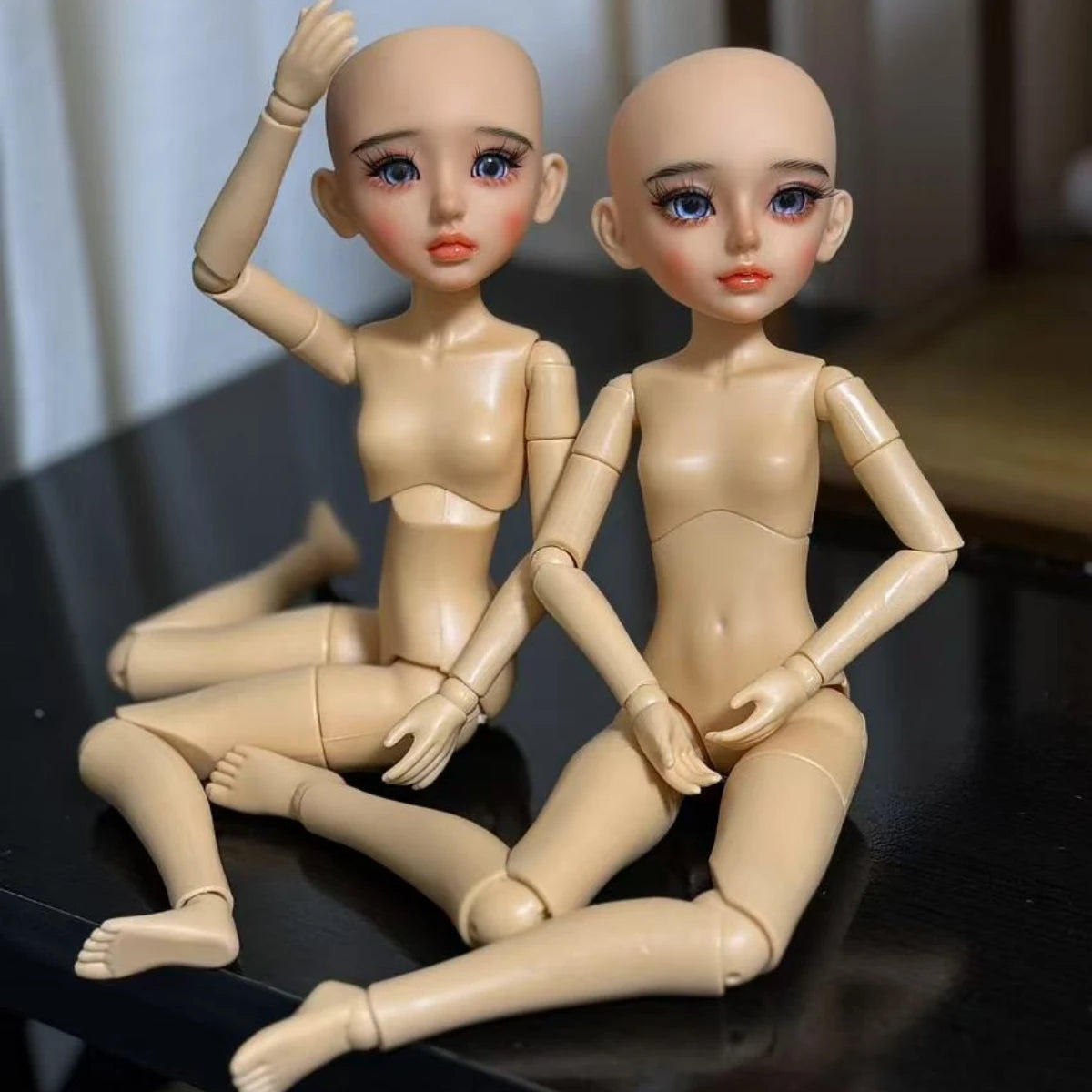 30cm Handmade Makeup Doll Head 1/6 BJD Doll Handmade DIY Sweet Girl Toy Birthday Surprise Christmas Gift