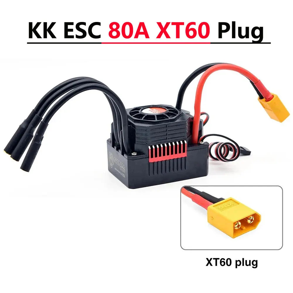 SURPASS HOBBY KK 25A 35A 45A 60A 80A 120A 150A 2-6S Brushless ESC T/XT60 Plug for 1/8 1/10 1/12 1/14 1/16 RC Brushless Motor