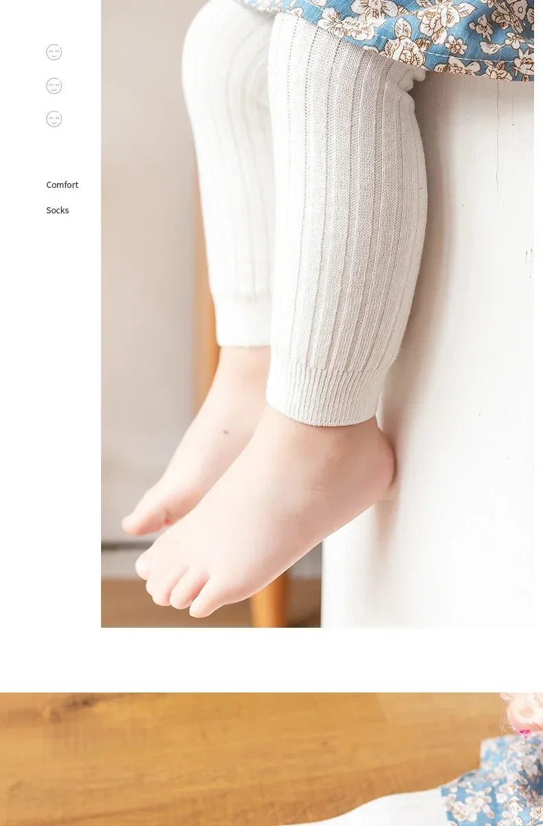 1 Piece Girls Toddler Baby Basic Ribbed Sweater and Leggings Footless Tights Kids Little Girls Dress Bottom Top Pants 1-6 Years