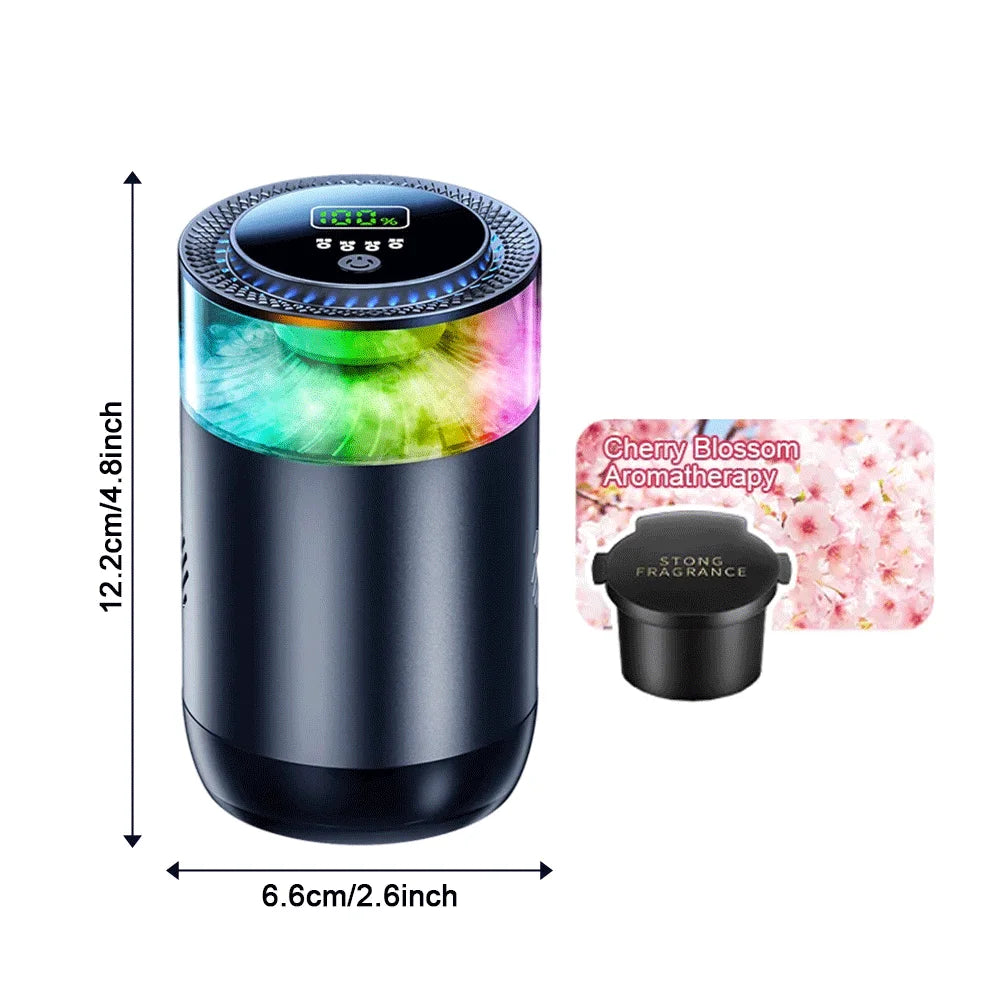 Smart Car Air Freshener Perfumes  Diffuser Humidifier 4 Gear Adjustable Smell Automatic On/Off Digital Display Car Aromatherapy