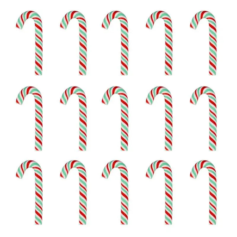15/30PCS Candy Cane Christmas Tree Hanging Decor Xmas Prop Ornaments Navidad Natal Happy Ornaments Christmas