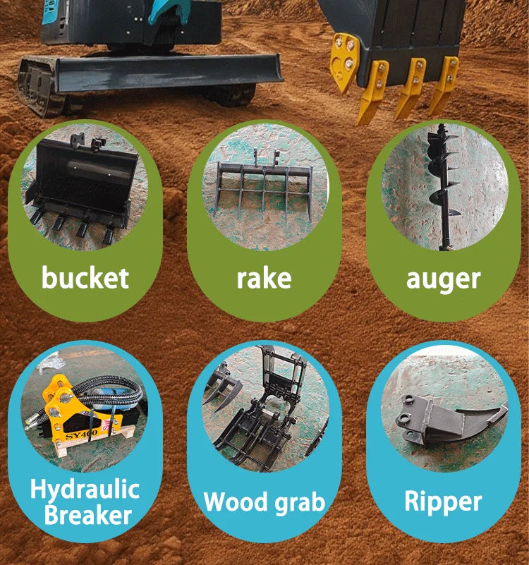 Mini Excavator 0.8 1 2 5 Ton Crawler Excavator CE EPA Euro V Kubota Engine Hydraulic Excavator Diesel Engine Compact digger