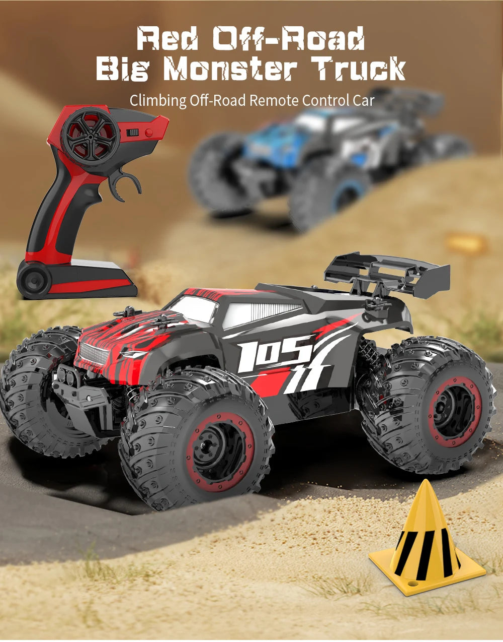JJRC Q105 Q175 1:18 20 Km/h 2.4GHz Double Motors Drive With LED Light Off Road Remote Control Cars Drift Monster Truck Toys