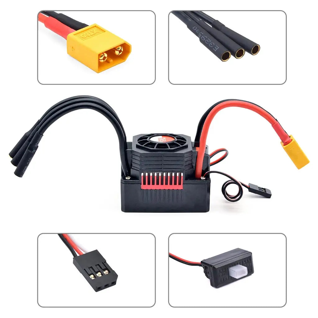SURPASS HOBBY KK 25A 35A 45A 60A 80A 120A 150A ESC 2-6S Brushless speed controller for 1/8 1/10 1/12 1/14 1/16 RC Car Motor