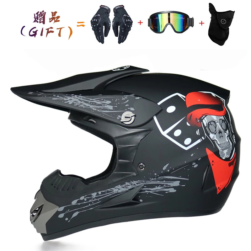 Sturen 3 Stuks Gift Flip Up Motorhelm Kinderen motocross Off Road Helm ATV Dirt bike Downhill MTB DH racing helm.