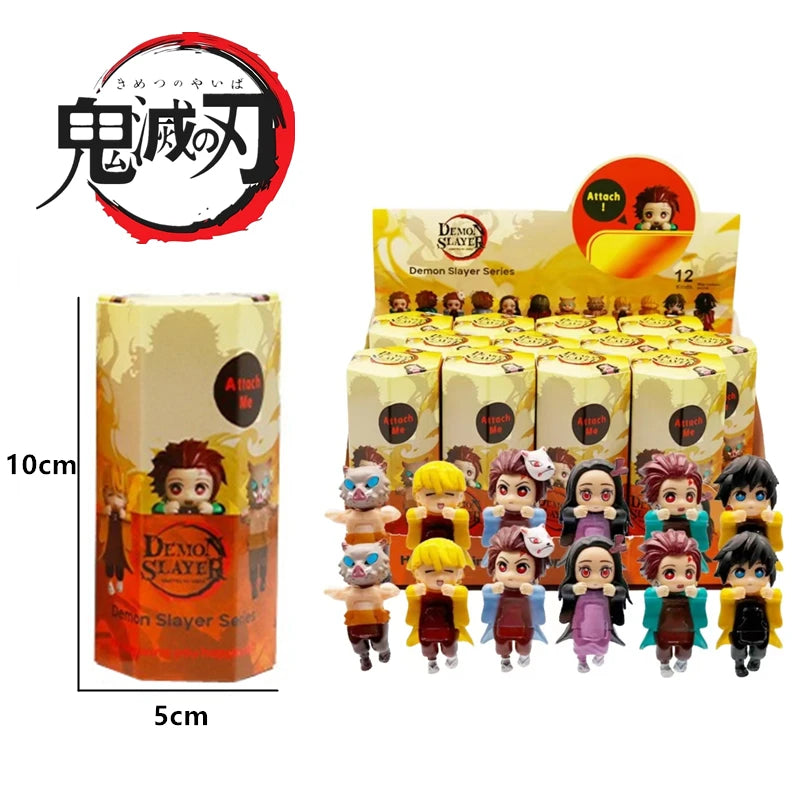 New 12-piece set Sonneess Angel Anime Demon Slayer Blind Box Handmade Anime Cartoon Doll Car Desktop Computer Screen Ornaments