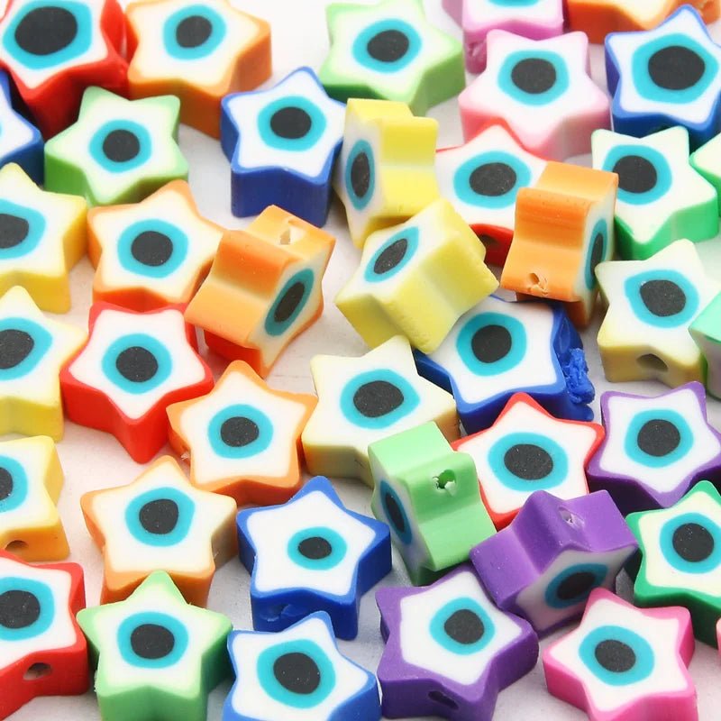 20/50pcs/Lot Mixed Style Pattern Polymer Clay Spacer Beads For Handmade Necklace Bracelet DIY Jewelry Making Accessories