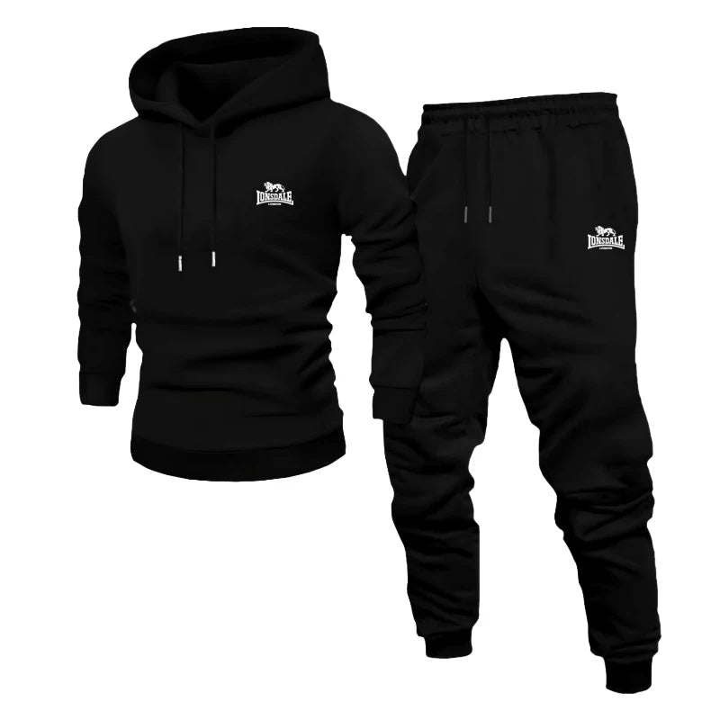 2025 Men's and Women's fitness Jogging Fashion Autumn/Winter Two-piece set of long-sleeved sweatshirt + casual sport pants
