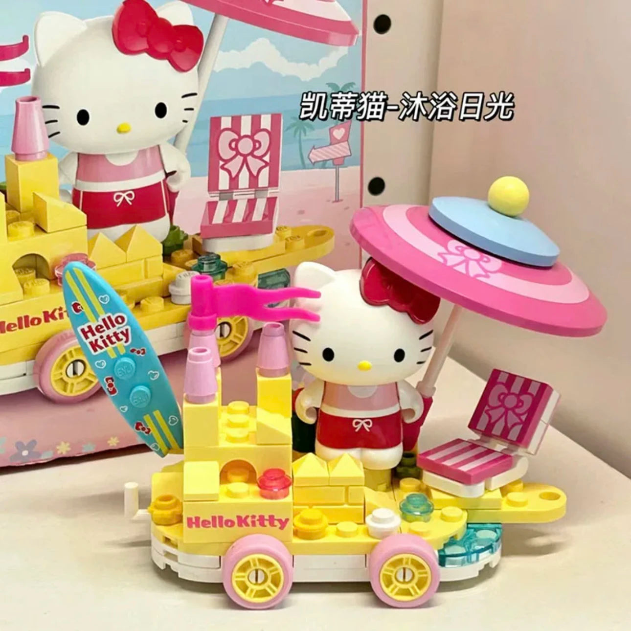Sanrio Toy Building Blocks Hello Kitty Figurine Kuromi Melody Figure Toy Collection Dolls For Kids Christmas Gifts Toy