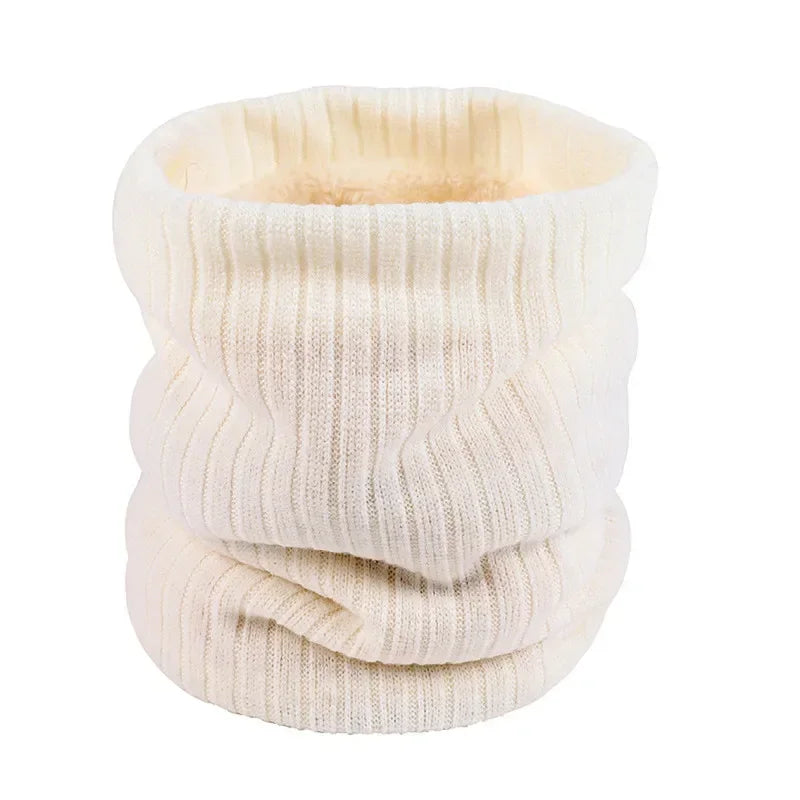 Unisex Winter Knitted Scarves for Boys Girls Women Men Warm Kids Thick Elastic Mufflers Children Neck Warmer Cotton Baby Scarf