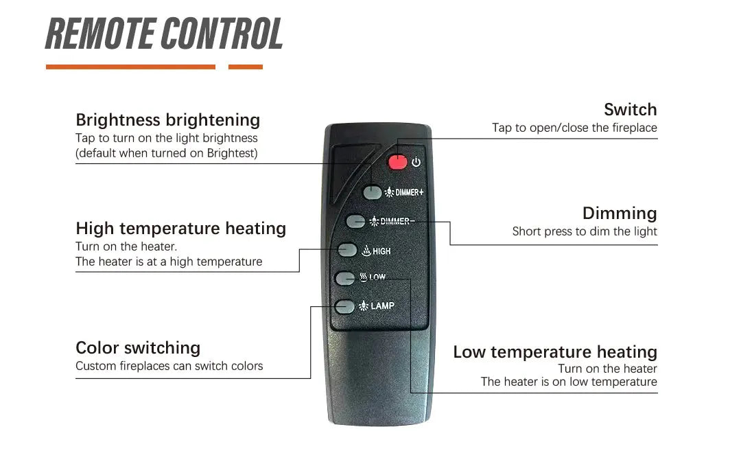 Modern 1500W Electric Fireplace Remote Control WiFi App Control Embedded Landscape Steel Design Indoor Outdoor Use Home Hotel