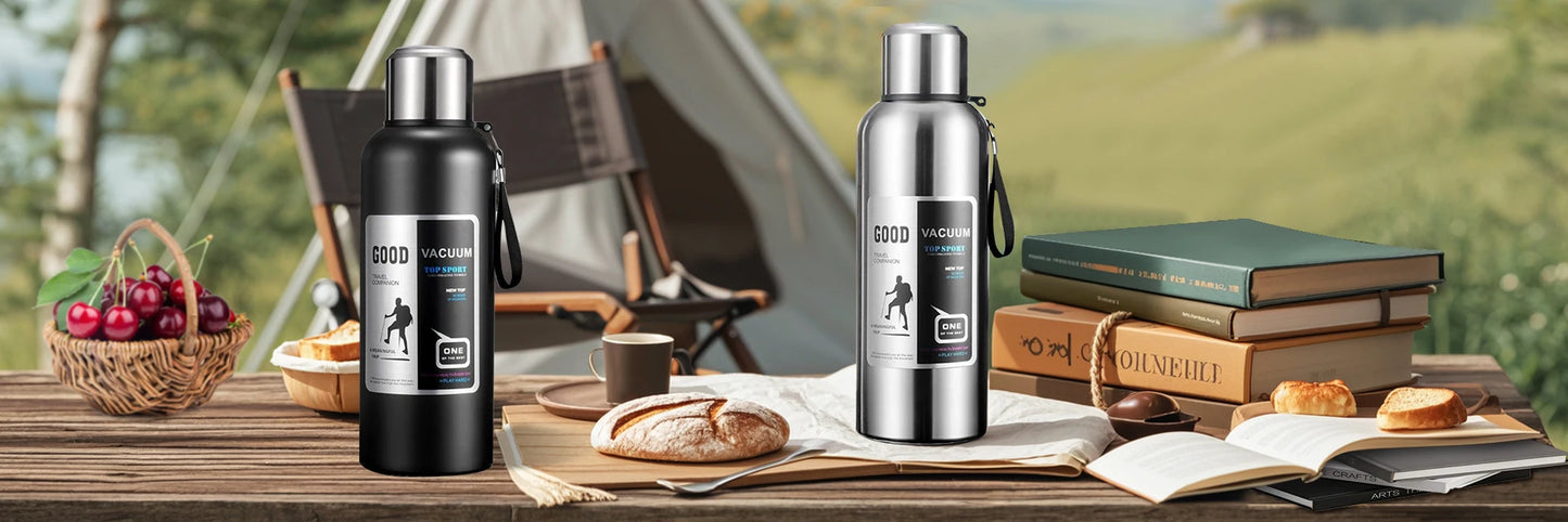 600-1500ml 316 Stainless Steel Thermos Bottle LED Temperature Display  Thermal Mug Vacuum Flask Water Bottle For Outdoor Camping