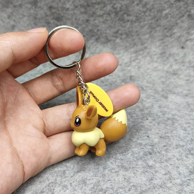 Pokemon Cute Pikachu Charmander Cubone Bulbasaur Squirtle Keychain Kawaii Pendant Bag Ornament Kids Charm Xmas Birthday Gifts
