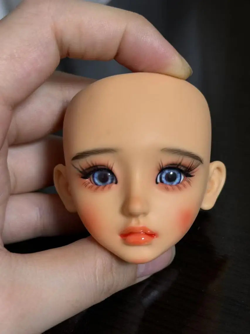 30cm Handmade Makeup Doll Head 1/6 BJD Doll Handmade DIY Sweet Girl Toy Birthday Surprise Christmas Gift