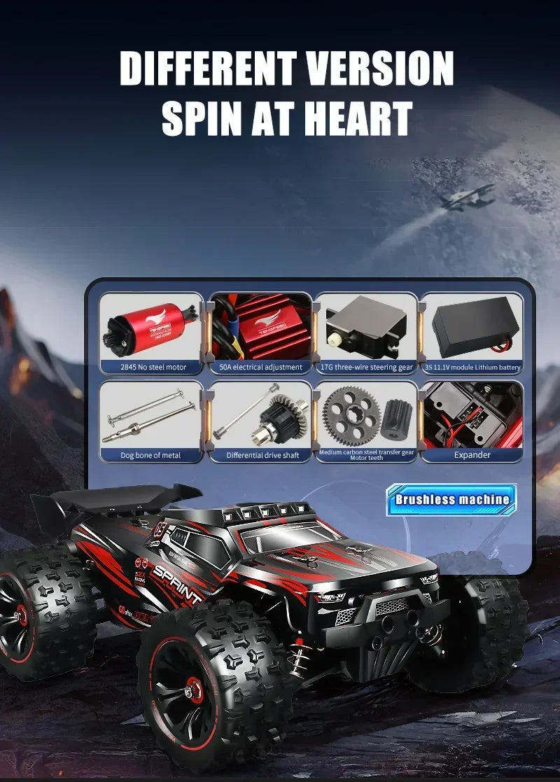 9522PRO 85KM/H High-speed RC Car Brushless Four-wheel Drive Off-road Drift 1:16 Professional Racing Car 9522 50KM/H Boy's Toy