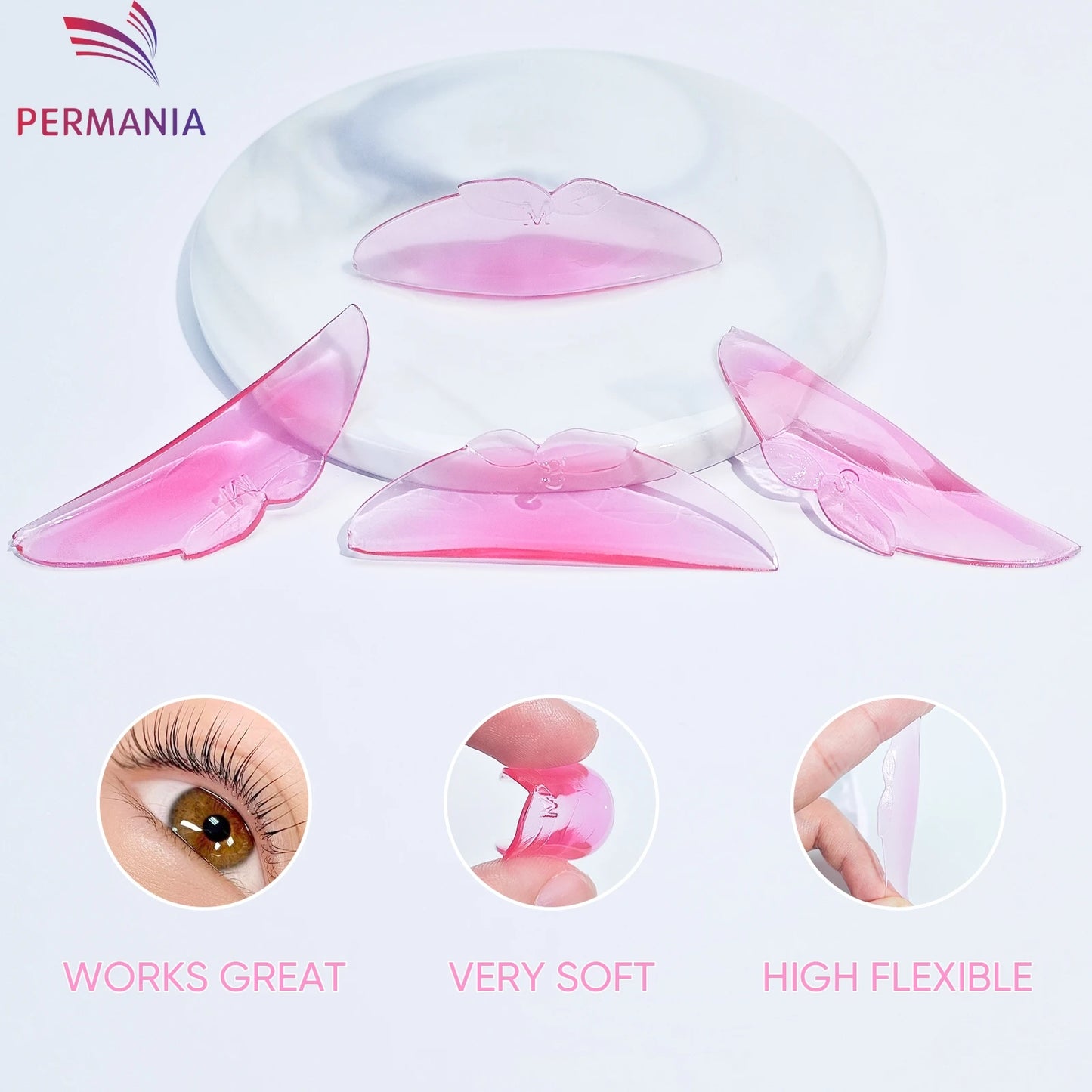 PERMANIA NEW L Curl Silicone Eyelash Perm Pads Lashes Rods Shield Lifting 3D Eyelash Curler Accessories Applicator Makeup Tool
