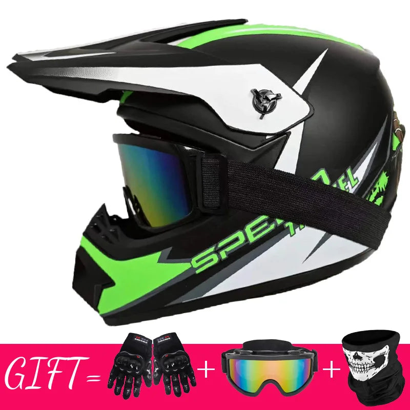 Motorcycle Helmet Off-road Bike Helmet Capacete Motocross Casco send 3 men kids gift Motocross Downhill AM DH Cross Helmet