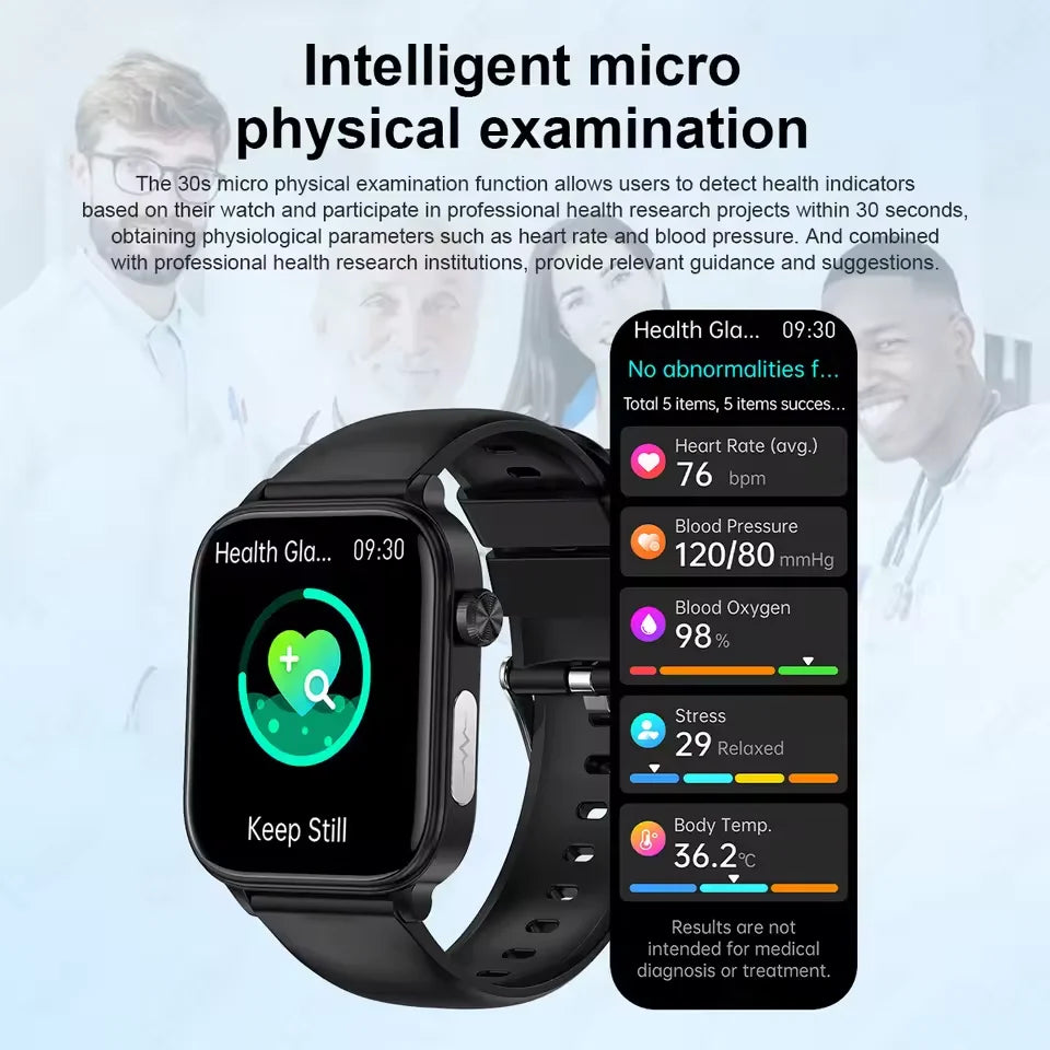 2025New ECG+PPG AI Health Diagnose Smart Watch Men Women Clock Blood Lipid BP Uric Acid Heart rate Tracker For Xiaomi Smartwatch