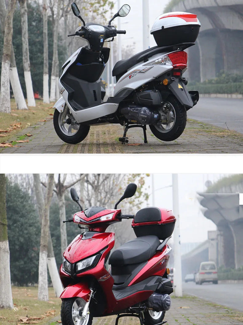 Motorcycle M8 Scooter Motorcycle 125CC Fuel Powered Adult Two Wheel Assist