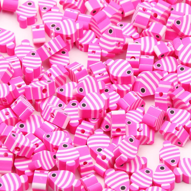 20/50pcs/Lot Mixed Style Pattern Polymer Clay Spacer Beads For Handmade Necklace Bracelet DIY Jewelry Making Accessories