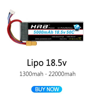 2PCS HRB 2S 3S 4S 5S 6S Lipo Battery 7.4V 11.1V 14.8V 22.2V 2000mah 5000mah 6000mah 1500mah RC Airplane FPV Drone Car Parts